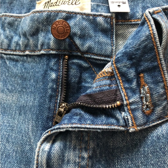 NWT Madewell Relaxed Mid-Length Denim Shorts Size 32 - Picture 7 of 10